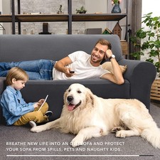 Jacquard Stretch Couch Cover Universal Sofa Covers Dog Cat Pets Friendly        