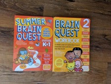 Lot of 2:Brain Quest Workbook Grade K-1 and Grade 2: NEW Homeschool Education