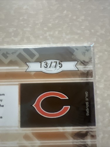 Toppa indossata gioco GALE SAYERS squadra oro materiali certificati foglia 2005 /75 SSP - Foto 4 di 4