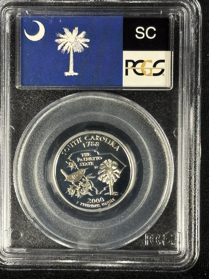 2000-S Silver Proof South Carolina State Quarter-PCGS PR69DCAM Classic America - Image 4 of 4