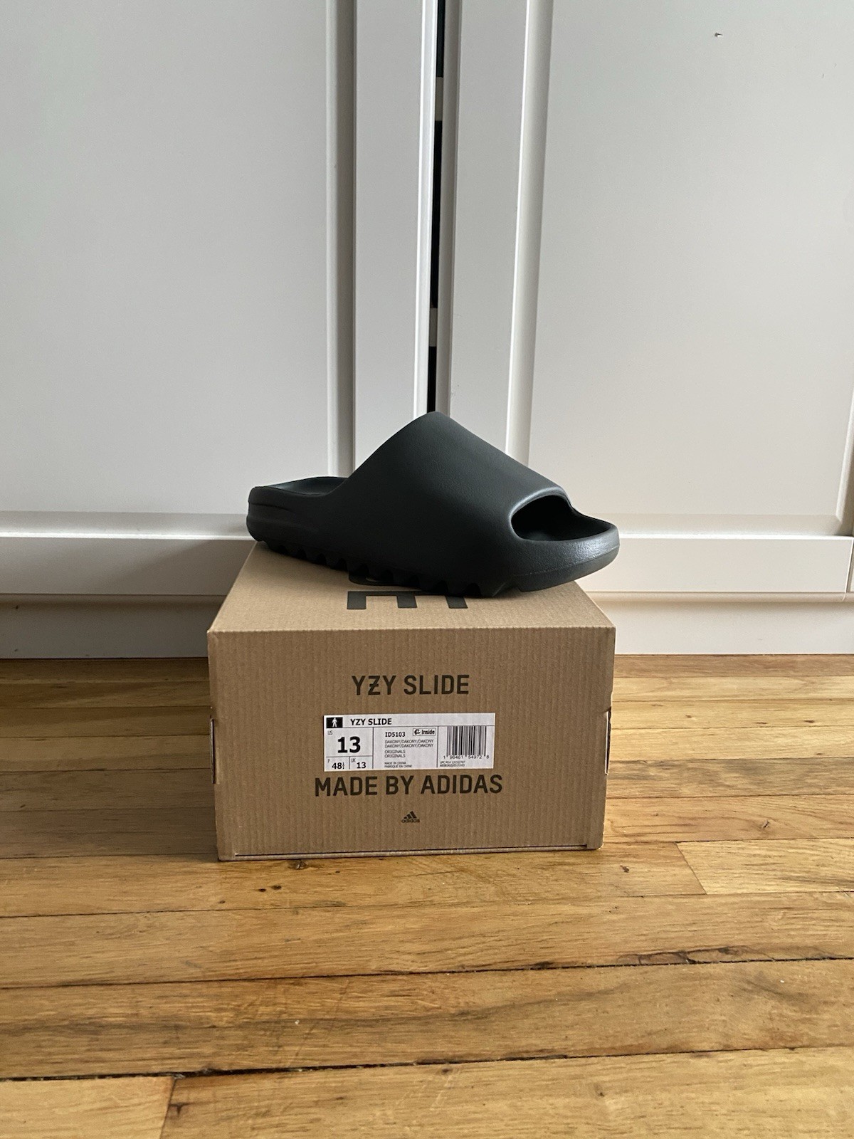 Size 13 - Adidas Yeezy Slide Dark Onyx  (100% AUTHENTIC FAST | FREE SHIPPING)