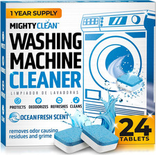 Washing Machine Cleaner Tablets 24 Pack - 1 Year Supply, Septic Safe Washing Mac