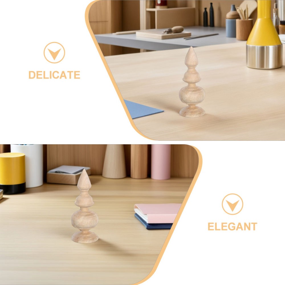 2 Pcs Post Finial Decorations Garden Fence Finials Furniture Parts Bed Frame