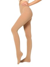 Women's 80 Denier Semi Opaque Tights High Waist Soft Solid Color Footed Panty...