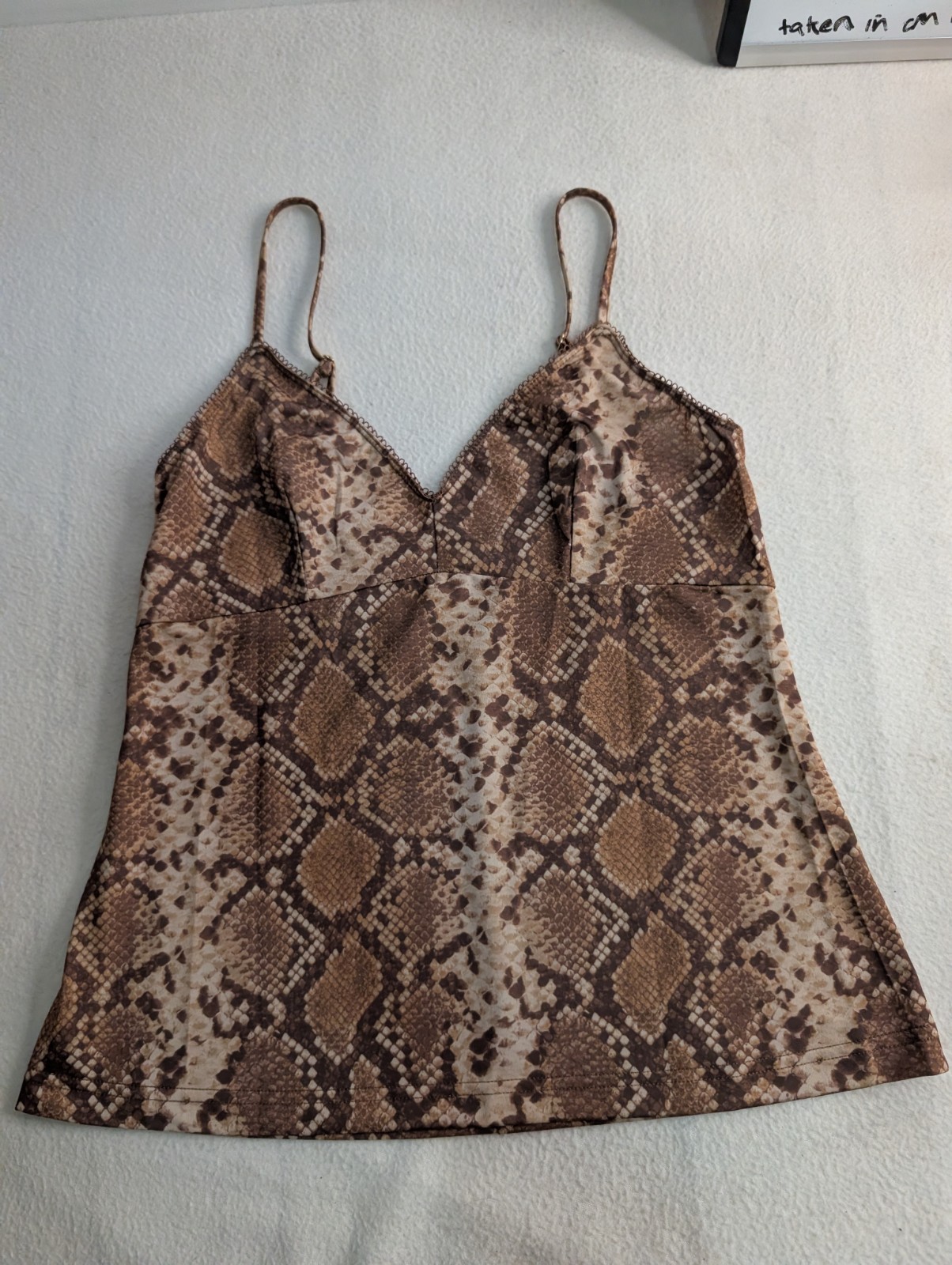 Zimmermann Cami Top Snakeskin Python Print V-Neck… - image 6