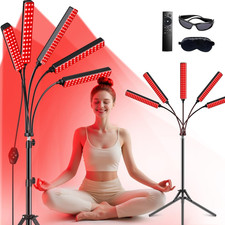 Red Light Therapy for Face and Body, Red Infrared Light Therapy Lamp with Stand