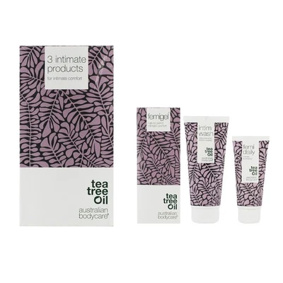 AUSTRALIAN BODYCARE Lavaggio intimo 200 ml idratante 100 ml gel 5x5 ml olio albero del tè cura del corpo australiano
