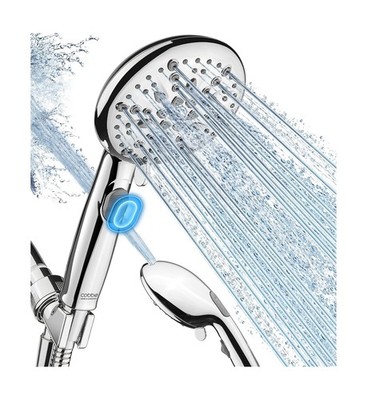 Cobbe High Pressure Shower Head with Built-in Pause Button, 9-Function Detach...