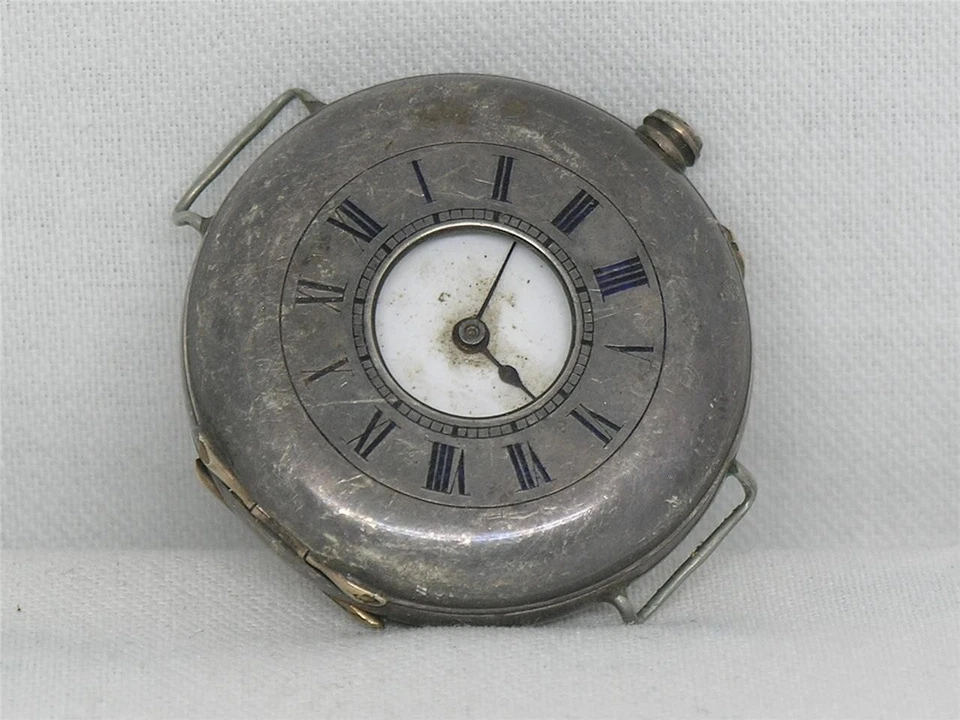 RELOJ "TRINCHERA" TEMPRANO Y RARO 36 MM PARA HOMBRE SUIZO CON ASA DE ALAMBRE DE LEY CON ESFERA ESMALTADA Foto 3 de 4