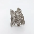 Vintage Silver Dragon Ring Large Fantasy Biker Heavy Sterling Silver Size V 1/2