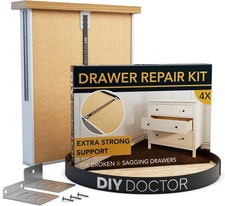Drawer Repair Kit 4 Pack Fix Sagging Drawer Bottoms Easily Reinforce Dres...