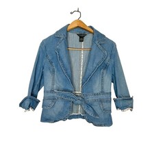 Vintage Banana Republic Early 2000s 2006 Tie Front Denim Jacket 6