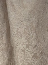 Julian Charles Paisley Natural Jacquard Lined Pencil Pleat Curtains