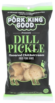 (Pack of 12) Pork King Good Pork Rinds Pork Dill Pickle 1.75 Oz
