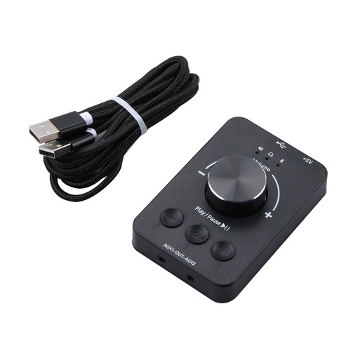 Black Volume Adjuster Controller Speaker Switch Portable For Window7 / 8/10 - Photo 3/9