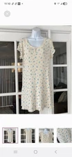 Earth angels nightgown Ribbed 60% Cotton Size Medium Moons And Stars