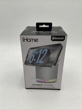 IHome Power Tower Dual Charging Speaker Color Changing Voice Prompts NIB Sealed