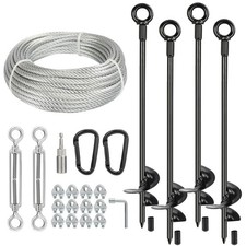 4 Pcs 30" Long Ground Anchors Shed Anchors Kit with 3/16" Galvanize... Fast Ship
