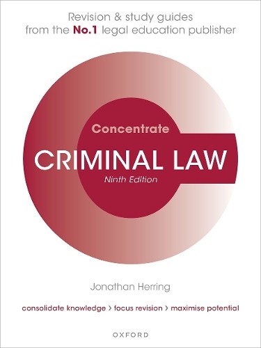 Jonathan Herring Criminal Law Concentrate (Tascabile) Concentrate
