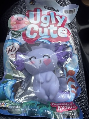 Smush Me Ugly Cute Adopt an Axolotl Tactile Squeeze Toy Purple