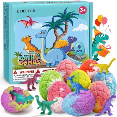 Bofuoos Dinosaur Bath Bombs for Kids with Surprise Inside, Easter Baskets Stu...