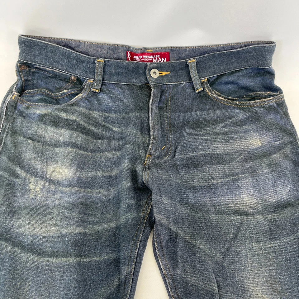 Jeans Junya Watanabe Hombre Levi’s Estampado OJO Hechos en Japón Talla M Pierna 29" Foto 2 de 4