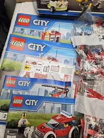 LEGO CITY 60110 FIRE STATION  BAGS 4-5-6-7-8-9-10 SEALED, INSTRUCTS  1-2-3- MISS