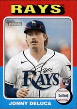 2024 Topps Heritage Jonny DeLuca #427 Tampa Bay Rays 3D