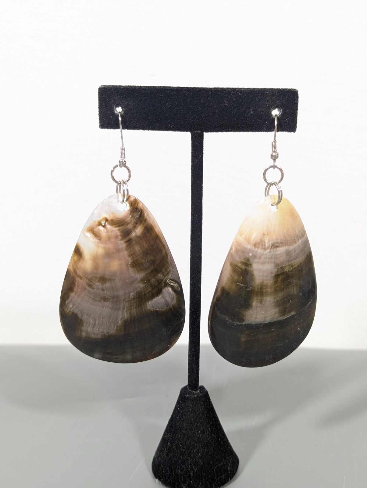 Beachy Boho Shell Earrings Long Dangle Coastal Ch… - image 1