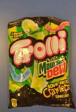 Rare Limited Trolli Mountain Dew Sour Brite Crawlers Gummy Worm Candy 6.3oz 6-26