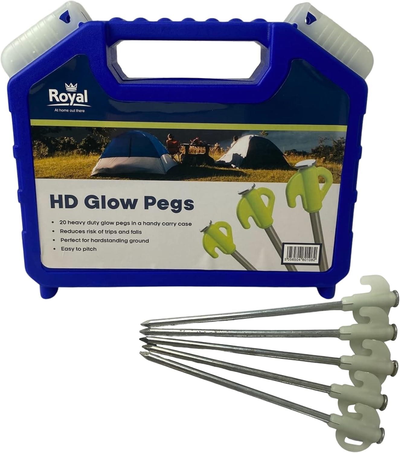 Royal Leisure Heavy Duty Glow Tent Peg Case Caravan Motorhome Camping L247