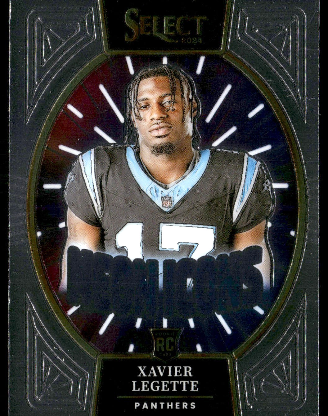 2024 Panini Select - Neon Icons Xavier Legette #7 Silver Prizm (RC)
