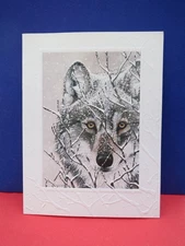 Gray Wolf Christmas Cards 4 Cards/3 Envelopes 1996 National Wildlife Federation