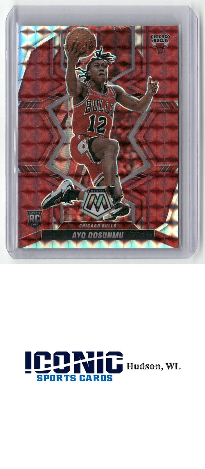 2021-22 Panini Mosaic #233 Ayo Dosunmu Red