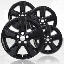 18 4pc Gloss Black Wheel Skins Set Of 4 For 2020-21 Toyota Highlander