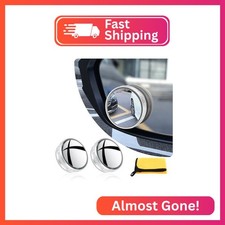 2pcs Suction Cup Car Convex Blind Spot Mirror360adjustable Side Mirror Blindsp