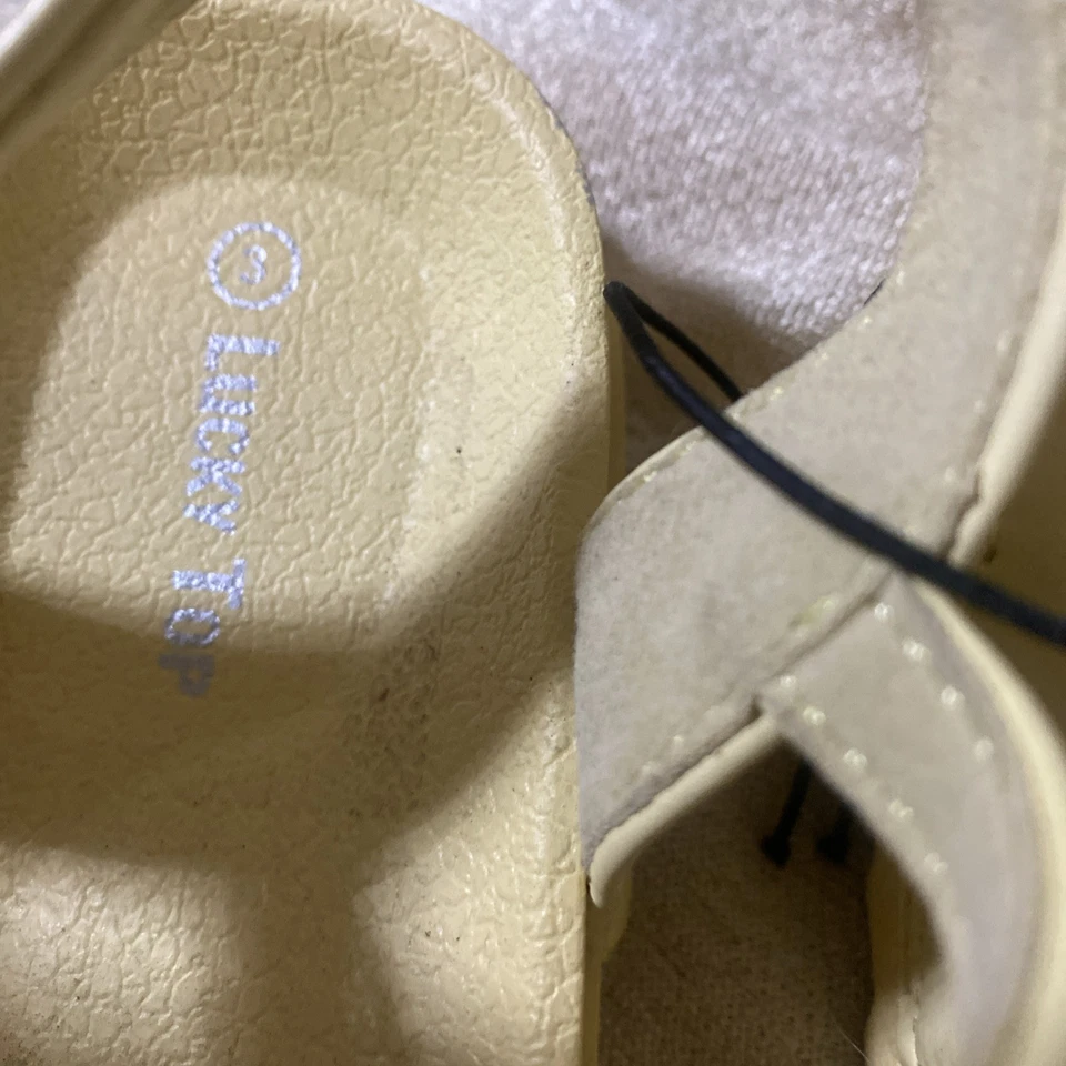 Sandalias Lucky Top Brand para niñas con piedras de cristal plateadas niños nuevas talla 3 nuevas Foto 2 de 4