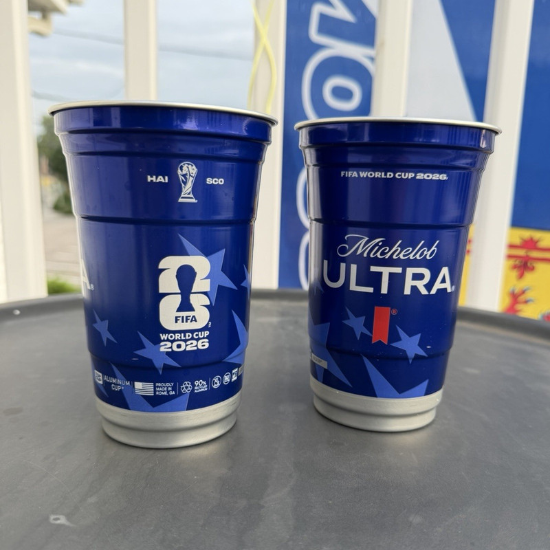 Michelob Ultra FIFA World Cup 2026 Blue Cups Lot of 2 Scotland vs Haiti
