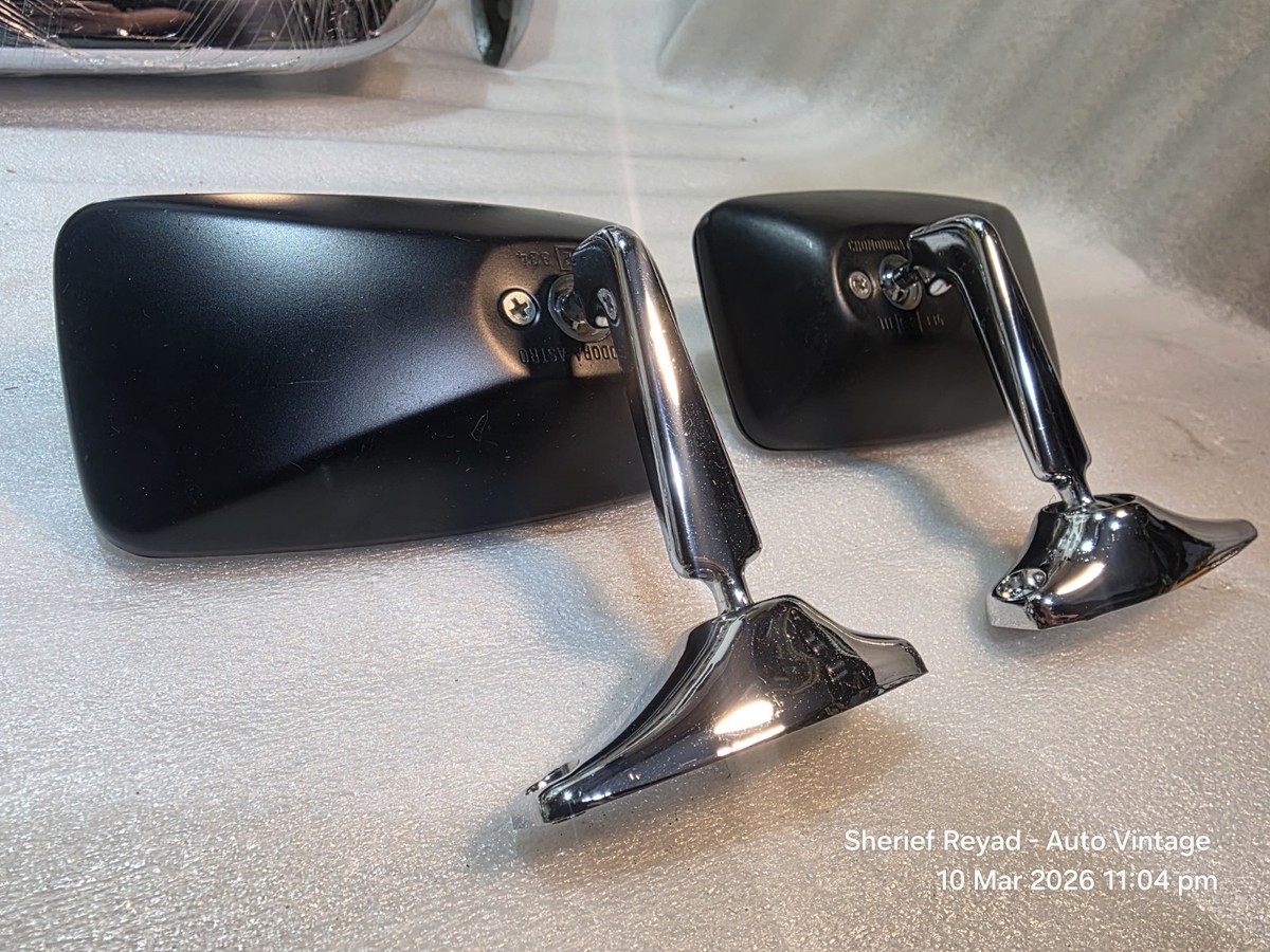 Ferrari 308 GT4 side mirrors Set Cromodora Astro OEM NOS Very Rare