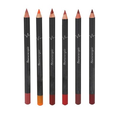 12Pcs Lip Liner Contour Pencil Waterproof Smudge Free Matte Lipstick Makeup Tool