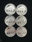 Lot Of 6 PAMP Buffalo Rounds, Liberty Independence 1 oz 999 silver