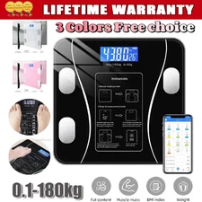 Digital Body Weight Scale Backlit Display High Precision Bluetooth BathroomScale
