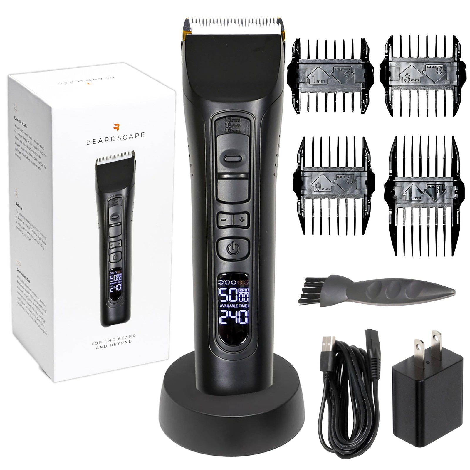 Brio Beardscape V1 Professional Low Friction Ceramic Beard Trimmer for Men