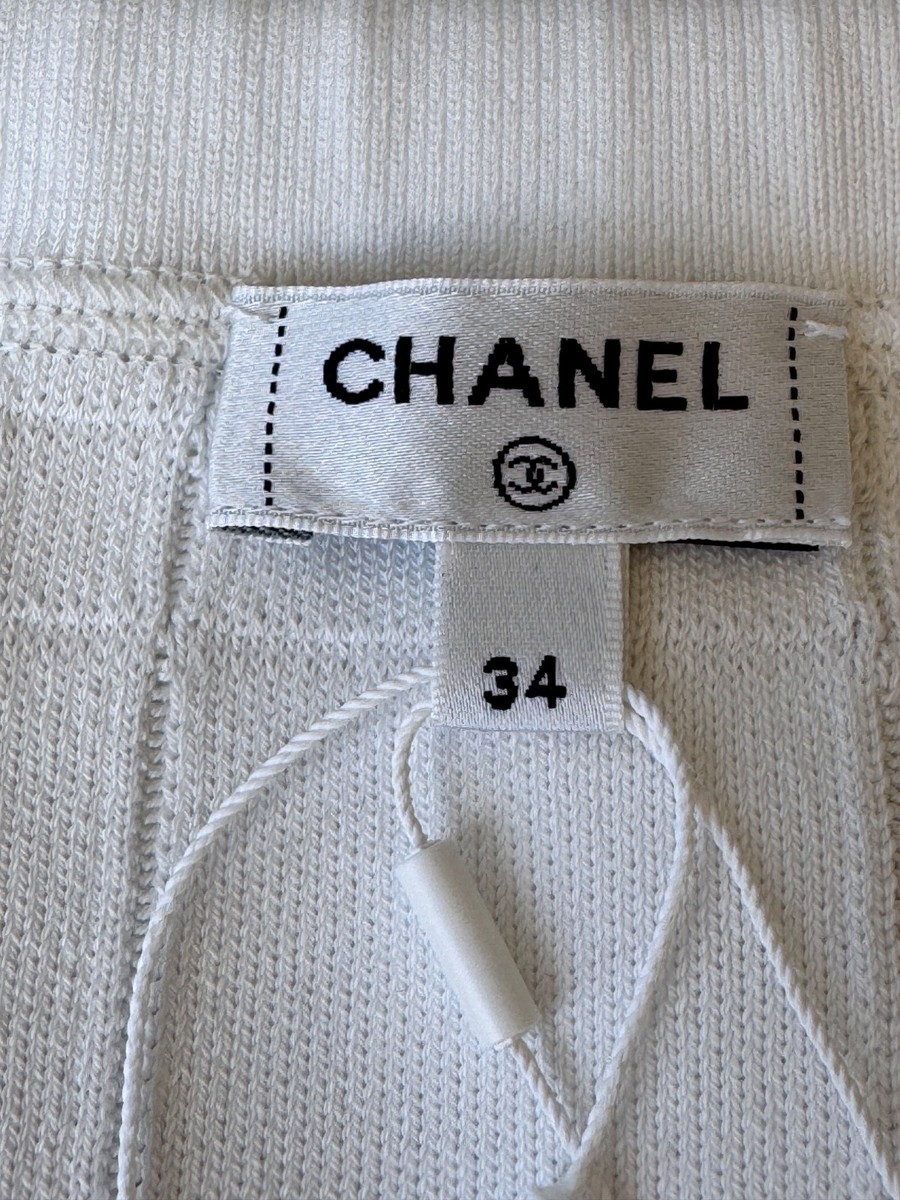 NWT $3850 CHANEL 25C SILVER RUNWAY CC LOGO BUTTONS MINI SKIRT 34