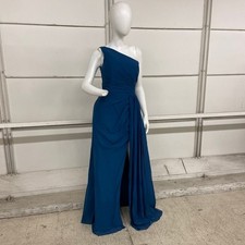 BXZ One-shoulder A-Line Gown Women's Size 6 Blue