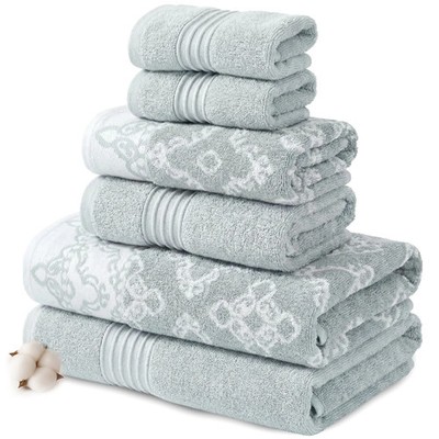 Modern Threads 6-teiliges Set, 2 Badetücher, 2 Handtücher, 2 Waschlappen Garn
