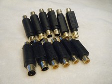 lot of 12, S-Video to RCA Female PC interconnect Adapter Gold Plated Connector