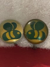 Disney Winnie The Pooh Bumble Bee Earrings For Child Vintage Signed