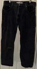 Levis 505 Jeans Mens 40x30 Black Regular Fit Straight Leg Zip Fly Denim Classic