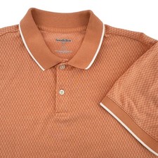 Goodfellow  Co Polo Shirt Mens Large Orange Short Sleeve Textured L
